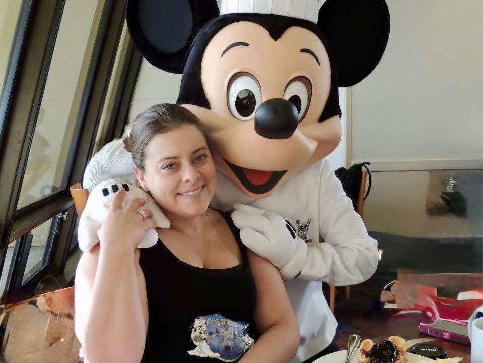 Steph with Chef Mickey at Walt Disney World