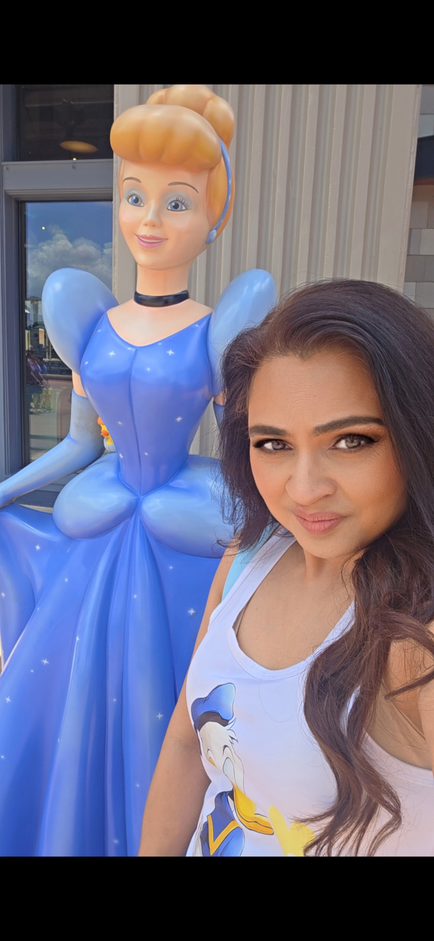 Farya Zubair with Cinderella at Disney Springs
