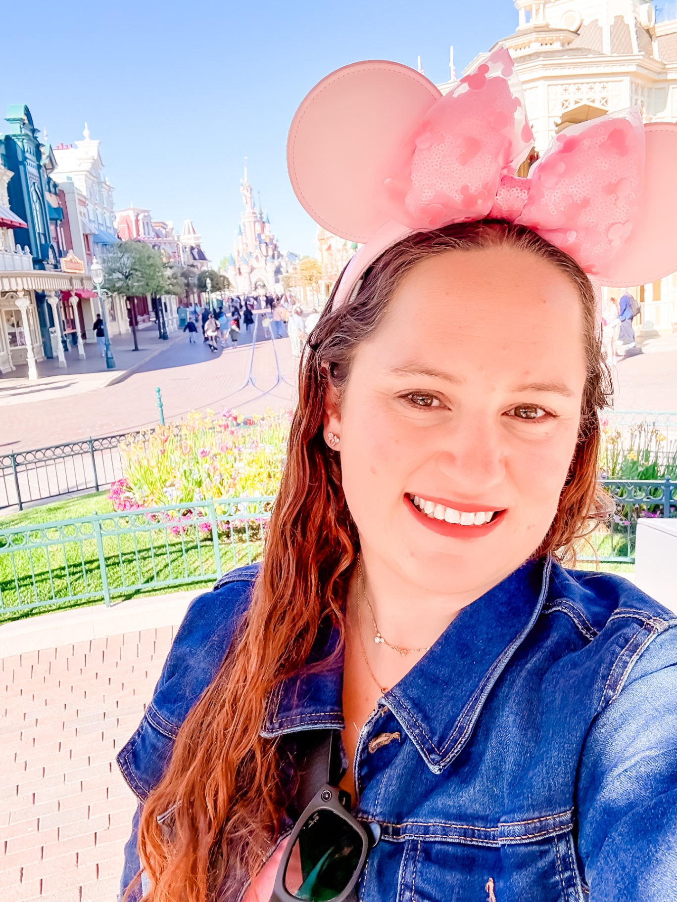 Laura Moull, Disney Travel Specialist at ClickTheMouse, on Main Street U.S.A. at Disneyland Paris