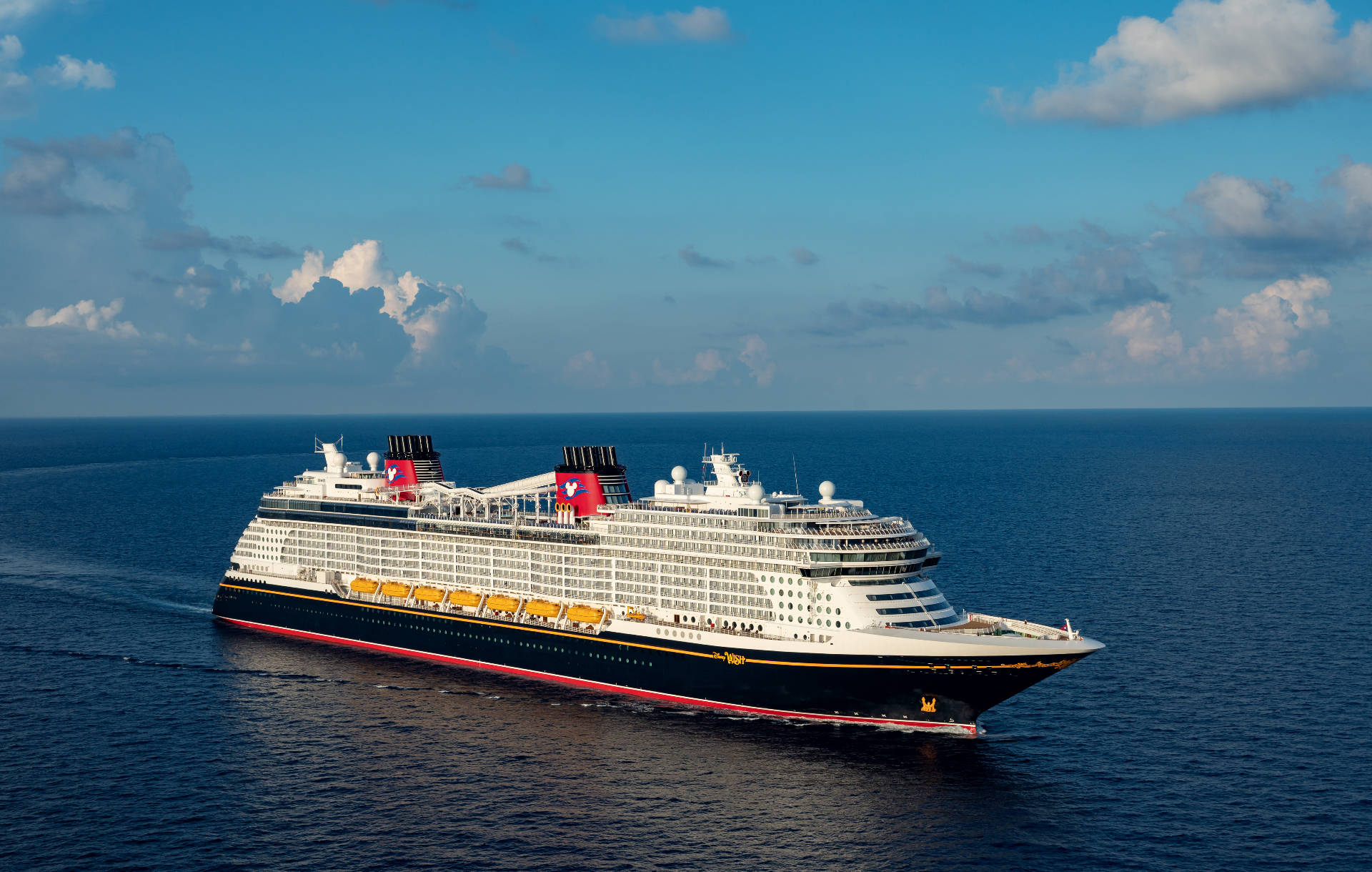 Disney Wish cruise ship at sea
